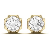 Pendientes de Botón Vintage para Hombre 0.26 Quilates Diamante de Laboratorio Oro Amarillo 585 (14K)