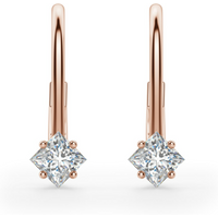 Pendientes Odette 2.00 Quilates Diamante de Laboratorio Oro Rosa 585 (14K)