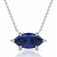 Collar con Zafiro Marquesa 1.00 ct East-West Plata 925