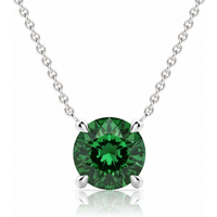 Collar con Turmalina Redonda 0.50 ct Claw Prong Plata 925