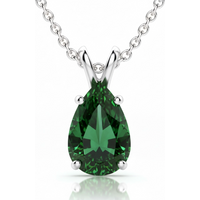 Colgante con Turmalina Pera 1.00 ct Basket Set Plata 925