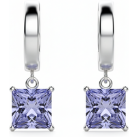 Pendientes Colgantes con Tanzanita Princesa 2.00 ct Oro Blanco 585