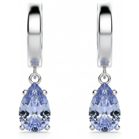 Pendientes Colgantes con Tanzanita Pera 2.00 ct Oro Blanco 417