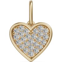 Charm Corazón Pavé Diamante de Laboratorio Oro Amarillo 417