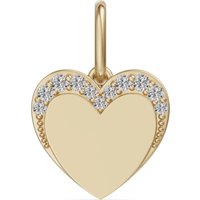 Charm Corazón Acentuado Diamante de Laboratorio Oro Amarillo 417