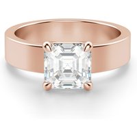 Anillo de Compromiso Audaz Basket Set Corte Asscher 1.25 ct Diamante de Laboratorio Oro Rosa 585