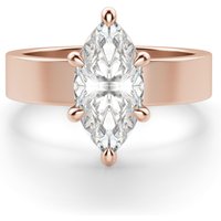 Anillo de Compromiso Audaz Basket Set Corte Marquesa 2.50 ct Diamante de Laboratorio Oro Rosa 585