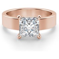 Anillo de Compromiso Audaz Basket Set Corte Princesa 0.75 ct Diamante de Laboratorio Oro Rosa 585