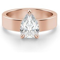 Anillo de Compromiso Audaz Basket Set Corte Pera 2.50 ct Diamante de Laboratorio Oro Rosa 585