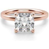 Anillo de Compromiso Arezzo Clásico Corte Cojín 0.75 ct Diamante de Laboratorio Oro Rosa 585