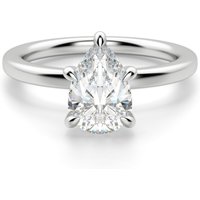 Anillo de Compromiso Arezzo Clásico Corte Pera 1.00 ct Diamante de Laboratorio Oro Blanco 585