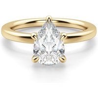 Anillo de Compromiso Arezzo Clásico Corte Pera 2.00 ct Diamante de Laboratorio Oro Amarillo 585