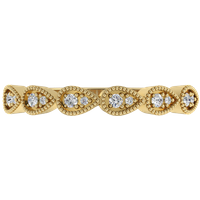 Alianza de Boda Rose Pavé Milgrain 1.50 MM con diamante de laboratorio Oro Amarillo 417 (10K)