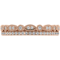 Alianza de Boda Double Tone 1.50 MM con diamante de laboratorio Oro Rosa 417 (10K)
