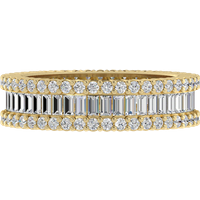 Alianza de Boda Mixed Bageta 5.20 MMcon diamante de laboratorio Oro Amarillo 585 (14K)
