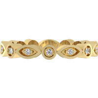 Alianza de Boda Diva Pavé con diamante de laboratorio Oro Amarillo 417 (10K)