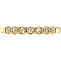 Alianza de Boda Bezel Crown con diamante de laboratorio Oro Amarillo 417 (10K)