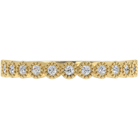 Alianza de Boda Bezel Arc 1.30 MM con diamante de laboratorio Oro Amarillo 750 (18K)