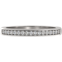 Alianza de Boda Amelia 2.00 MM con diamante de laboratorio Oro Blanco 585 (14K)