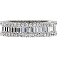 Alianza de Boda Mixed Bageta 5.20 MMcon diamante de laboratorio Oro Blanco 585 (14K)