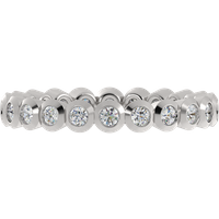 Alianza de Boda Bezel Eternity 2.80 MM con diamante de laboratorio Oro Blanco 750 (18K)
