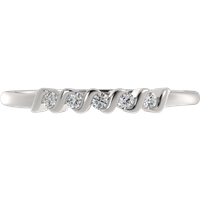 Alianza de Boda Vivo con diamante de laboratorio Oro Blanco 417 (10K)