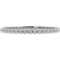 Alianza de Boda Claw 1.30 MM con diamante de laboratorio Oro Blanco 417 (10K)