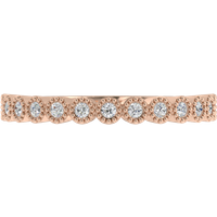 Alianza de Boda Bezel Arc 1.30 MM con diamante de laboratorio Oro Rosa 585 (14K)