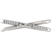 Alianza de Boda Aria con diamante de laboratorio Oro Blanco 417 (10K)