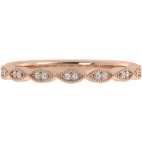 Alianza de Boda Pavé Amellia 1.90 MM con diamante de laboratorio Oro Rosa 417 (10K)