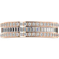Alianza de Boda Channel Vivo 5.40 MM con diamante de laboratorio Oro Rosa 585 (14K)