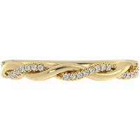 Alianza de Boda Twisted 2 MM con diamante de laboratorio Oro Amarillo 585 (14K)