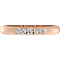 Alianza de Boda Petal Vintage con diamante de laboratorio Oro Rosa 417 (10K)