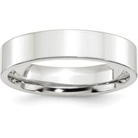 Alianza de Boda Plana Comfort Fit 5 mm Oro Blanco 585