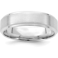 Alianza de Boda Cepillada Comfort Fit 6 mm Oro Blanco 585
