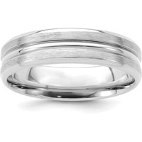 Alianza de Boda Ranurada 6 mm Oro Blanco 14K