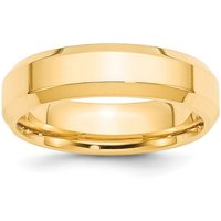 Alianza de Boda Biselado Comfort Fit 6 mm Oro Amarillo 585