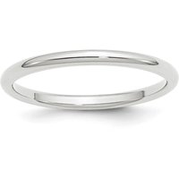 Alianza de Boda Estándar Comfort Fit 2 mm Oro Blanco 585