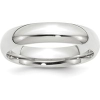 Alianza de Boda Estándar Comfort Fit 5 mm Oro Blanco 585