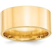 Alianza de Boda Plana Comfort Fit 10 mm Oro Amarillo 585