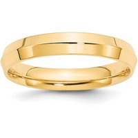 Alianza de Boda Knife Edge Comfort Fit 4 mm Oro Amarillo 585