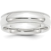 Alianza de Boda Milgrain Comfort Fit 6 mm Platino 950