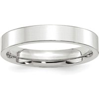 Alianza de Boda Plana de Platino 4 mm