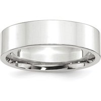 Alianza de Boda Plana de Platino 6 mm