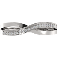 Alianza de Boda Gentle Infinity 1.30 MM con diamante de laboratorio Platino 950
