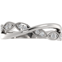 Alianza de Boda Duo Vivo Pavé 1.70 MM con diamante natural Oro Blanco 750 (18K)