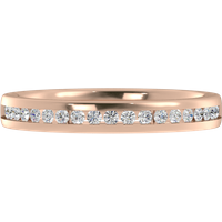 Alianza de Boda Half Eternity 2.20 MM con diamante de laboratorio Oro Rosa 750 (18K)