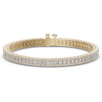 Pulsera Tenis Acentuada con Corte Redondo 7.00 Quilates Diamante Natural Oro Amarillo 585 (14K)