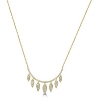 Collar con Colgante Teardrop Diamante Natural Oro Amarillo 585 (14K)