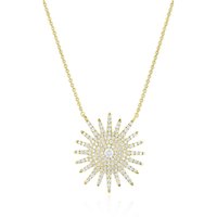 Collar Starburst Diamante Natural Oro Amarillo 585 (14K)